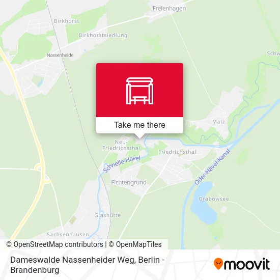Dameswalde Nassenheider Weg map