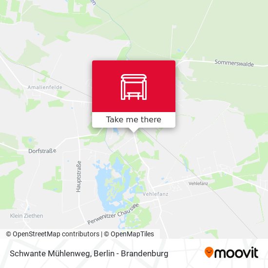 Schwante Mühlenweg map