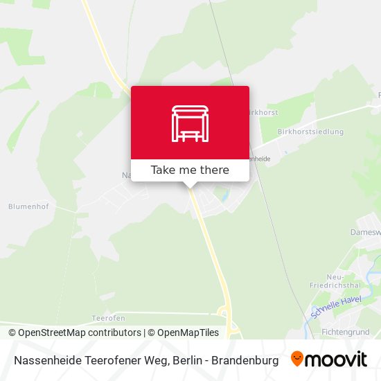 Nassenheide Teerofener Weg map