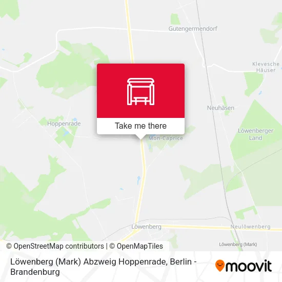 Карта Löwenberg (Mark) Abzweig Hoppenrade