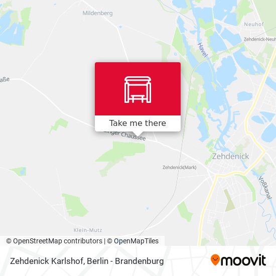 Zehdenick Karlshof map
