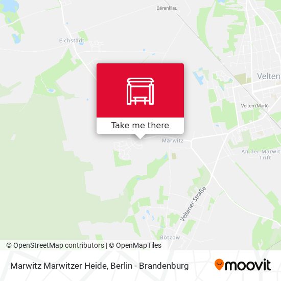 Marwitz Marwitzer Heide map