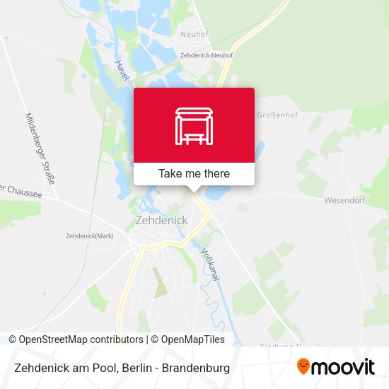 Zehdenick am Pool map