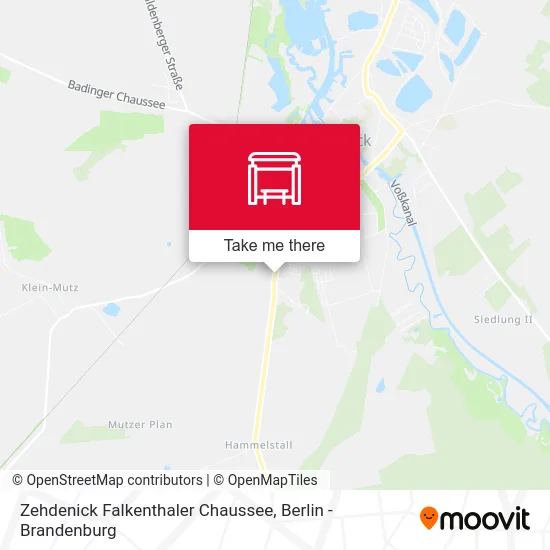 Zehdenick Falkenthaler Chaussee map