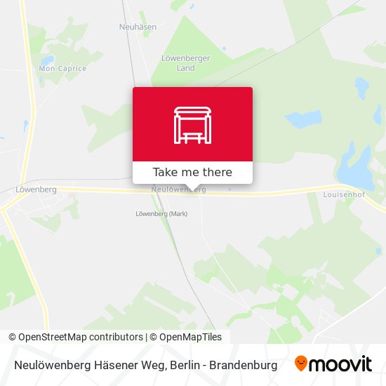 Neulöwenberg Häsener Weg map