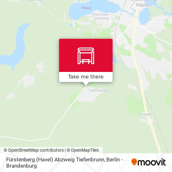 Fürstenberg (Havel) Abzweig Tiefenbrunn map