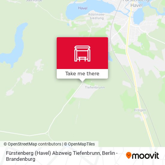 Fürstenberg (Havel) Abzweig Tiefenbrunn map