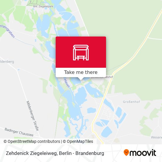 Zehdenick Ziegeleiweg map