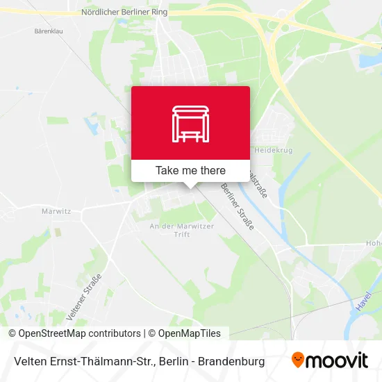 Карта Velten Ernst-Thälmann-Str.