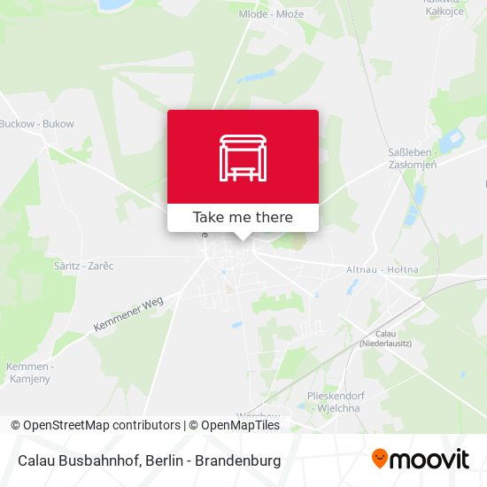 Calau Busbahnhof map