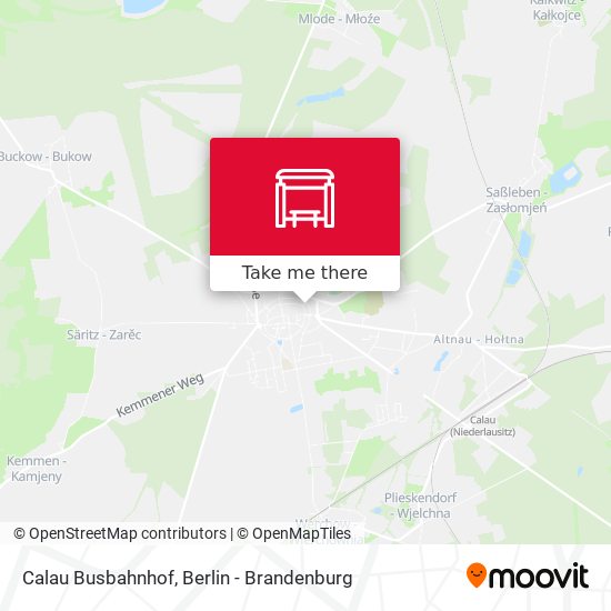 Calau Busbahnhof map