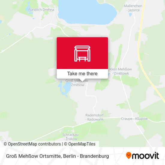 Карта Groß Mehßow Ortsmitte