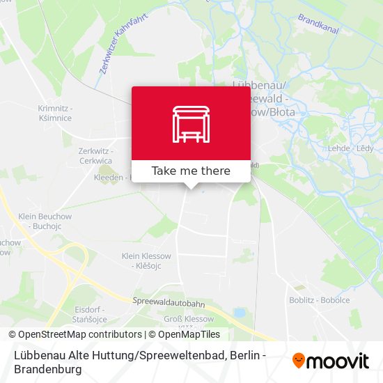 Lübbenau Alte Huttung / Spreeweltenbad map