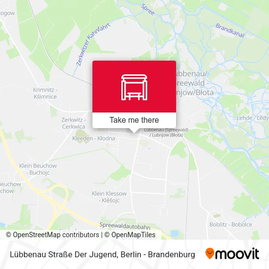 Карта Lübbenau Straße Der Jugend