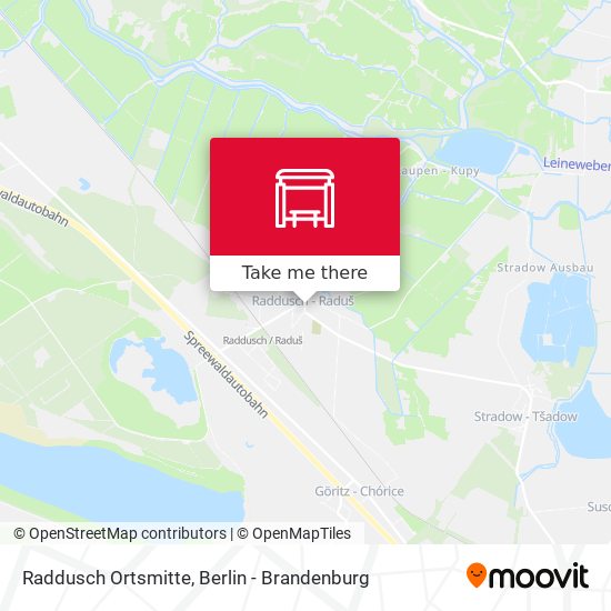 Raddusch Ortsmitte map