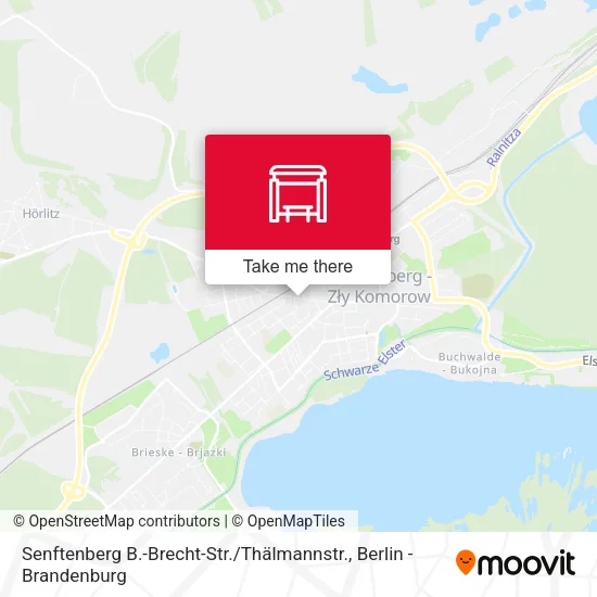 Карта Senftenberg B.-Brecht-Str. / Thälmannstr.