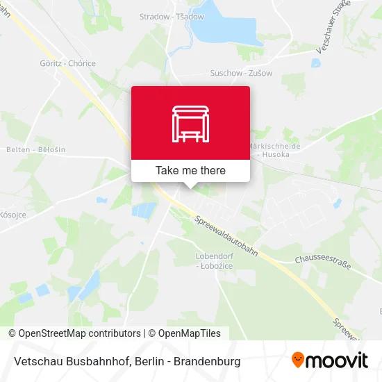 Карта Vetschau Busbahnhof