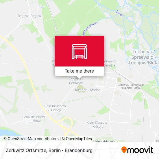 Карта Zerkwitz Ortsmitte
