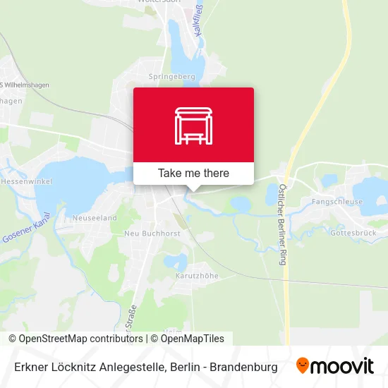 Карта Erkner Löcknitz Anlegestelle