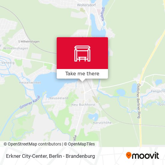 Erkner City-Center map