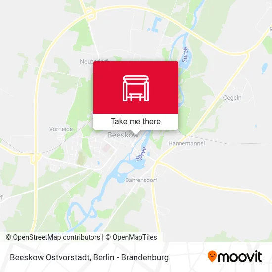 Beeskow Ostvorstadt map