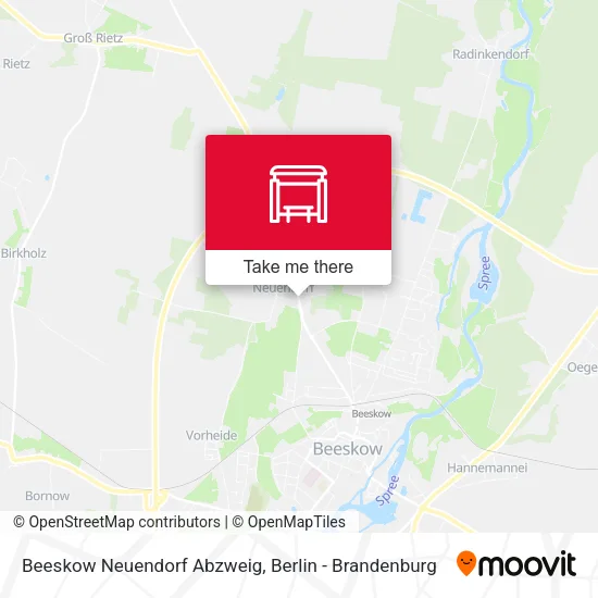 Карта Beeskow Neuendorf Abzweig