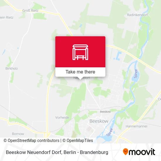 Beeskow Neuendorf Dorf map