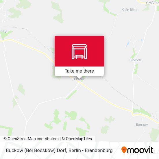 Buckow (Bei Beeskow) Dorf map