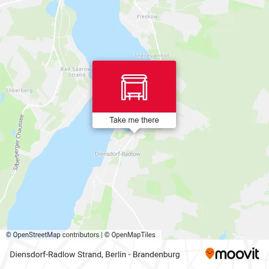 Diensdorf-Radlow Strand map