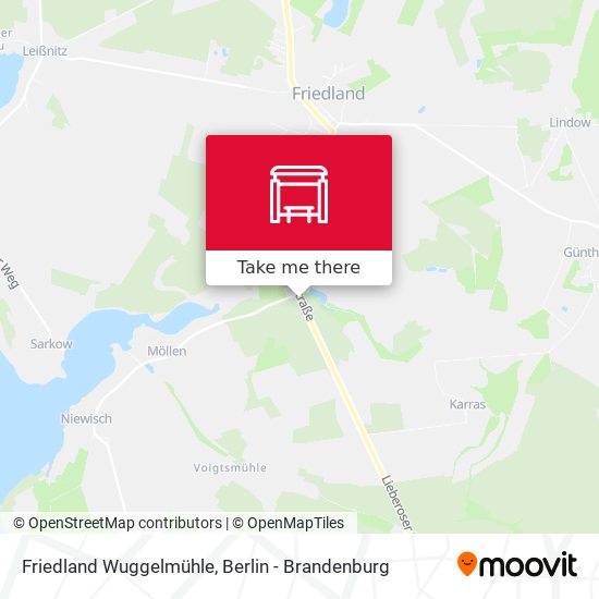 Friedland Wuggelmühle map