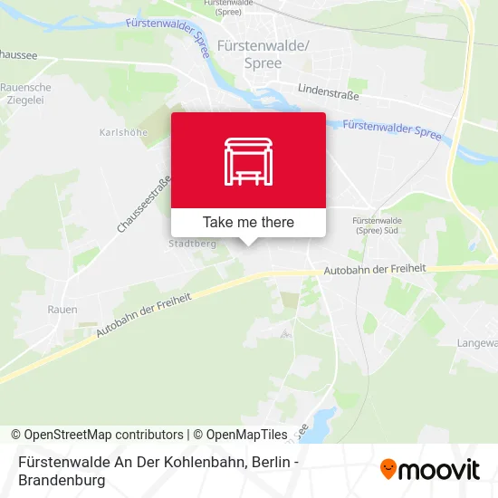 Карта Fürstenwalde An Der Kohlenbahn