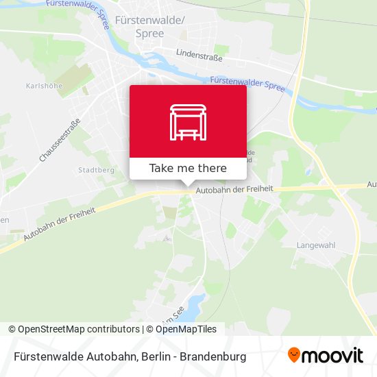 Fürstenwalde Autobahn map