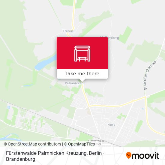 Карта Fürstenwalde Palmnicken Kreuzung