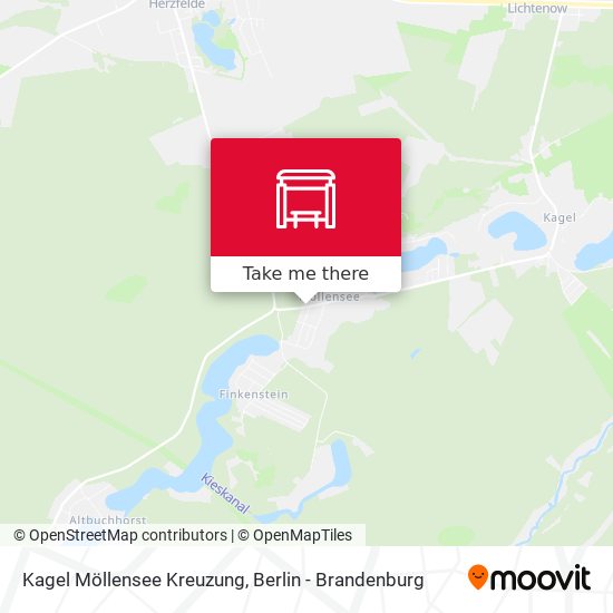 Kagel Möllensee Kreuzung map