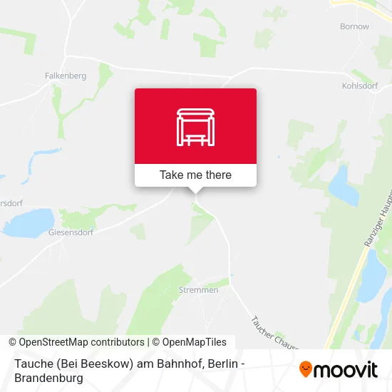 Карта Tauche (Bei Beeskow) am Bahnhof