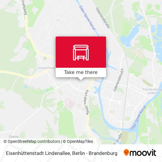 Eisenhüttenstadt Lindenallee map