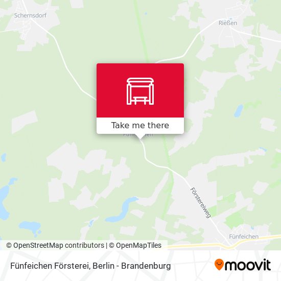 Fünfeichen Försterei map