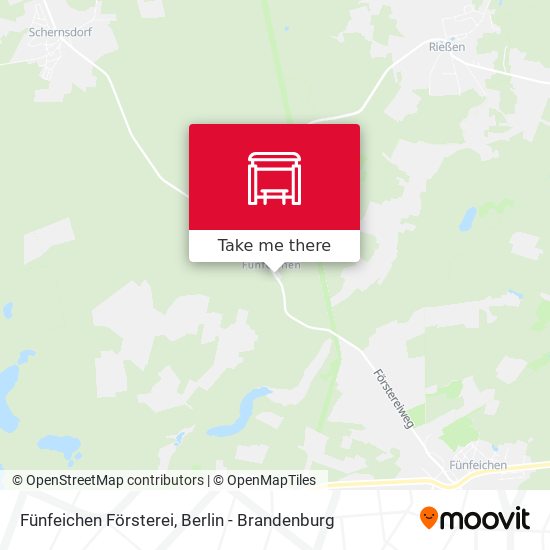 Fünfeichen Försterei map