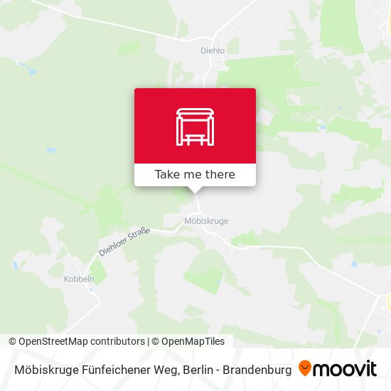 Möbiskruge Fünfeichener Weg map