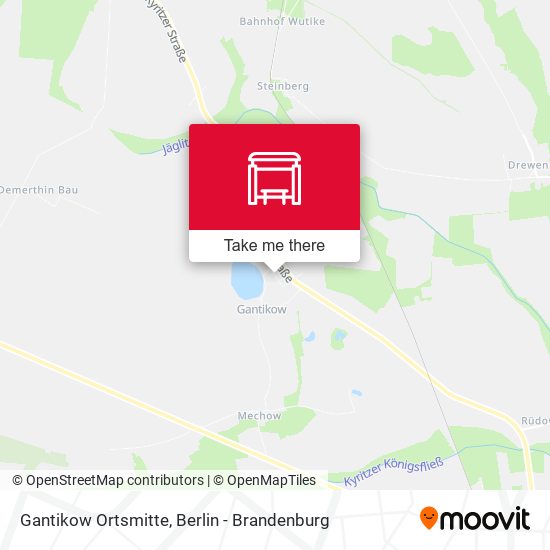 Gantikow Ortsmitte map