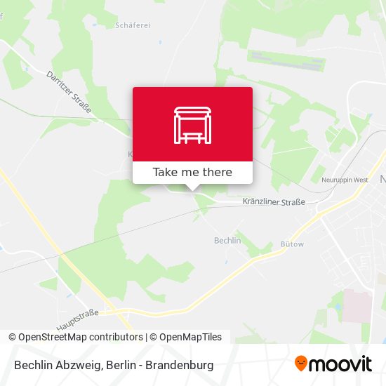 Bechlin Abzweig map