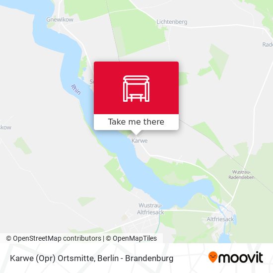 Karwe (Opr) Ortsmitte map