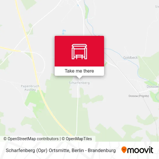 Карта Scharfenberg (Opr) Ortsmitte