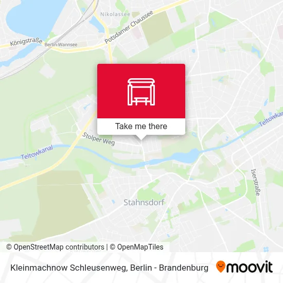 Kleinmachnow Schleusenweg map