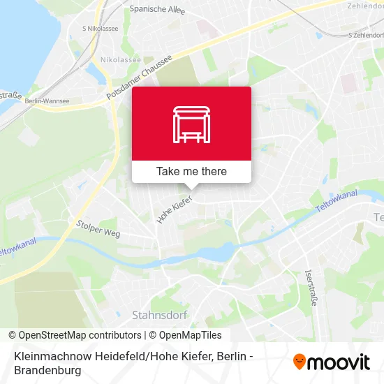 Kleinmachnow Heidefeld / Hohe Kiefer map