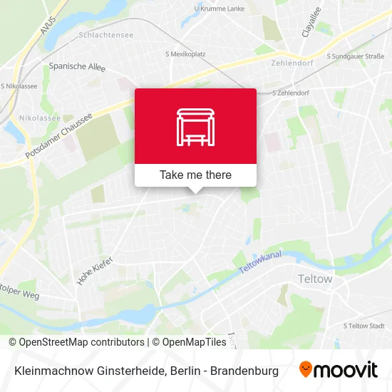 Kleinmachnow Ginsterheide map