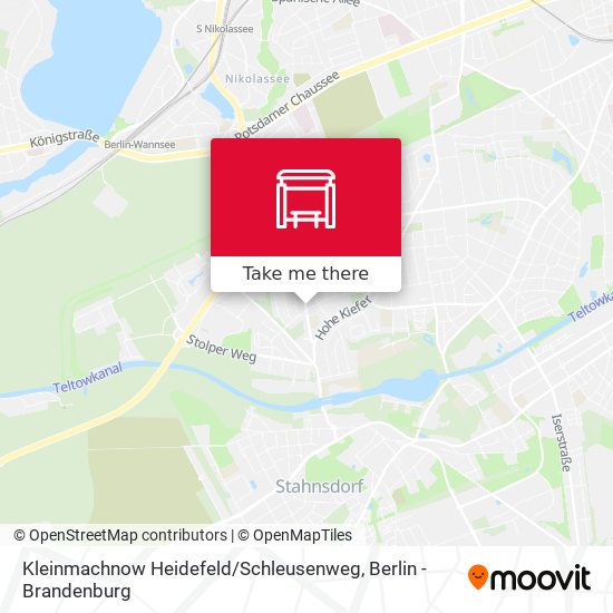Карта Kleinmachnow Heidefeld / Schleusenweg