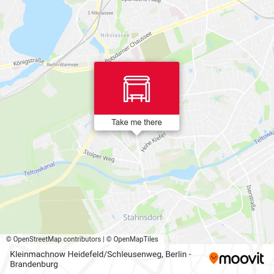 Карта Kleinmachnow Heidefeld / Schleusenweg