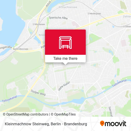 Kleinmachnow Steinweg map