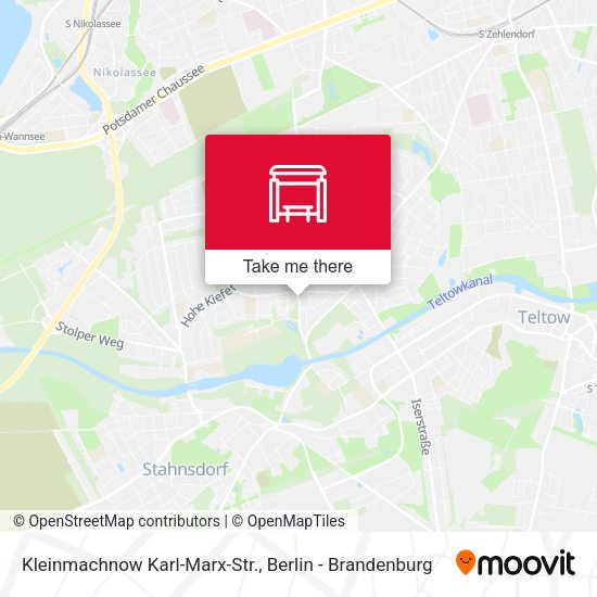 Карта Kleinmachnow Karl-Marx-Str.
